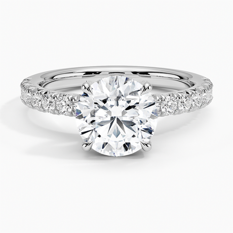 Platinum Olympia Half Coverage Diamond Ring