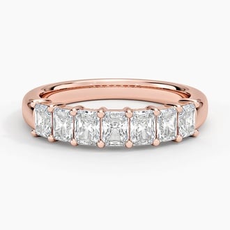 Grace Seven Stone Radiant Lab Diamond Ring (1 ct. tw.) in 14K Rose Gold