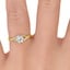 18K Yellow Gold Chamise Diamond Ring (1/15 ct. tw.), smallzoomed in top view on a hand