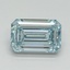 1.15 Ct. Fancy Intense Blue Emerald Lab Grown Diamond