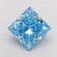 5.01 Ct. Fancy Vivid Blue Princess Lab Grown Diamond