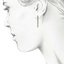 The Thono Earrings, smalltop view on a hand