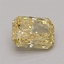 0.71 Ct. Fancy Vivid Yellow Radiant Lab Grown Diamond