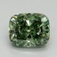 2.01 Ct. Fancy Vivid Green Cushion Lab Grown Diamond