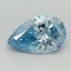 1.23 Ct. Fancy Vivid Blue Pear Lab Grown Diamond