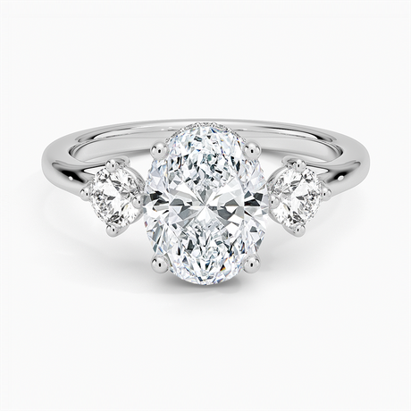 18K White Gold Luxe Floating Three Stone Diamond Ring (1/3 ct. tw.)