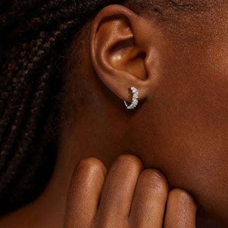 Olivetta Lab Diamond Hoop Earrings (2/3 ct. tw.)