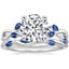 18K White Gold Willow Ring With Sapphire Accents with Winding Willow Sapphire Ring