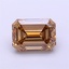 1.22 Ct. Light Brown Emerald Lab Grown Diamond