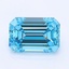 0.91 Ct. Fancy Vivid Blue Emerald Lab Grown Diamond