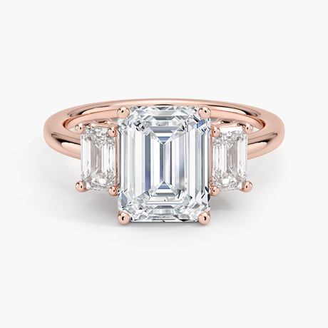 14K Rose Gold Luxe Rhiannon Three Stone Diamond Ring (3/4 ct. tw.)