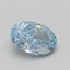 4.10 Ct. Fancy Vivid Blue Oval Lab Grown Diamond
