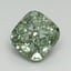 2.54 Ct. Fancy Vivid Green Cushion Lab Grown Diamond