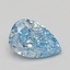 1.08 Ct. Fancy Vivid Blue Pear Lab Grown Diamond