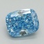 2.08 Ct. Fancy Vivid Blue Cushion Lab Grown Diamond