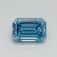 1.01 Ct. Fancy Vivid Blue Emerald Lab Grown Diamond