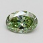 1.02 Ct. Fancy Vivid Green Oval Lab Grown Diamond