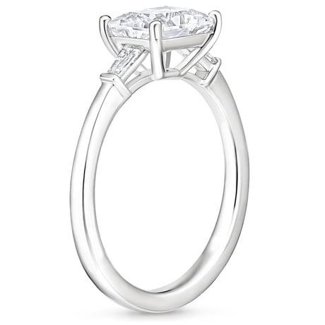 Platinum East West Tapered Baguette Diamond Ring