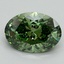 1.70 Ct. Fancy Vivid Green Oval Lab Grown Diamond
