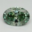 5.14 Ct. Fancy Vivid Pacific Green Oval Lab Grown Diamond