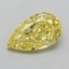 1.53 Ct. Fancy Vivid  Yellow Pear Lab Grown Diamond
