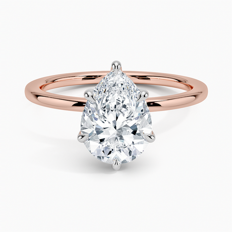 14K Rose Gold Adorned Mixed Metal Diamond Ring