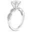 18KW Lab Grown Sapphire Infinity Diamond Ring, smalltop view