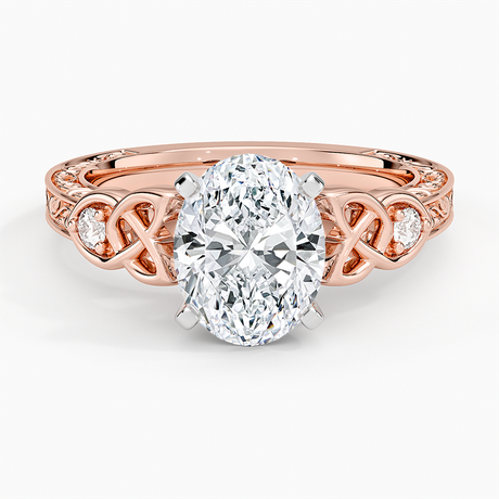 14K Rose Gold Aberdeen Celtic Diamond Ring