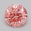0.92 Ct. Fancy Vivid Pink Round Lab Grown Diamond