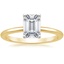 18K Yellow Gold Four-Prong Comfort Fit 1.5mm Ring, smalltop view