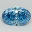 4.10 Ct. Fancy Vivid Blue Oval Lab Grown Diamond