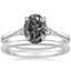 Platinum Aria Diamond Ring with Petite Comfort Fit Wedding Ring