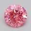 0.59 Ct. Fancy Vivid Pink Round Lab Grown Diamond