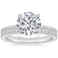 14K White Gold Luxe Viviana Diamond Ring (1/3 ct. tw.) with Ballad Eternity Diamond Ring (1/3 ct. tw.)