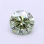 1.29 Ct. Fancy Vivid  Green Round Lab Grown Diamond