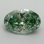 1.70 Ct. Fancy Vivid Green Oval Lab Grown Diamond
