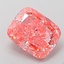 1.79 Ct. Fancy Vivid  Pink Cushion Lab Grown Diamond