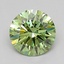 0.70 Ct. Fancy Vivid  Green Round Lab Grown Diamond