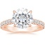 14K Rose Gold Sienna Half Coverage Diamond Ring, smalltop view