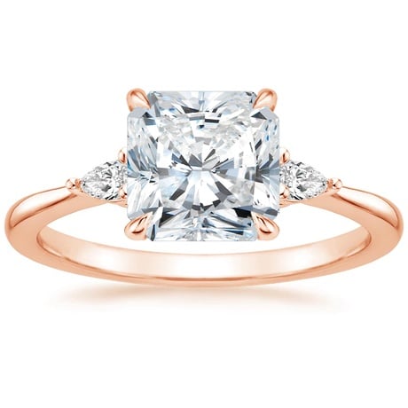 14K Rose Gold Aria Contoured Diamond Bridal Set