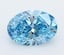 3.01 Ct. Fancy Vivid  Blue Oval Lab Grown Diamond