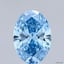 1.50 Ct. Fancy Vivid  Blue Oval Lab Grown Diamond