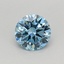 0.37 Ct. Fancy Vivid Blue Round Lab Grown Diamond