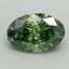 1.01 Ct. Fancy Vivid Green Oval Lab Grown Diamond