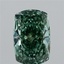 3.31 Ct. Fancy Vivid Green Cushion Lab Grown Diamond