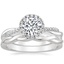 Platinum Monroe Diamond Ring with Twisted Vine Ring