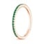 14K Rose Gold Luxe Ballad Emerald Ring, smallside view