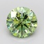 3.01 Ct. Fancy Vivid Green Round Lab Grown Diamond