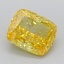 1.02 Ct. Fancy Vivid  Yellow Cushion Lab Grown Diamond