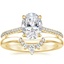 18K Yellow Gold Luxe Dawn Diamond Ring with Lunette Diamond Ring